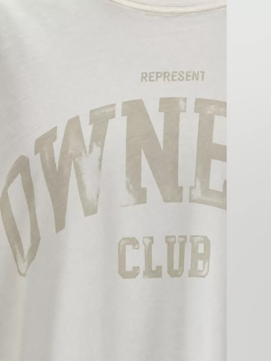 Represent Cotton Boxy Cropped Graphic T-Shirt