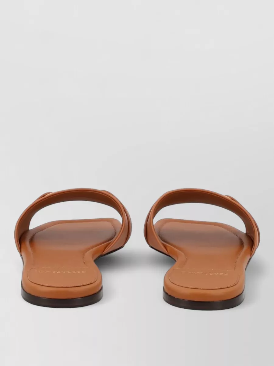 Ferragamo Leather Slide Sandals
