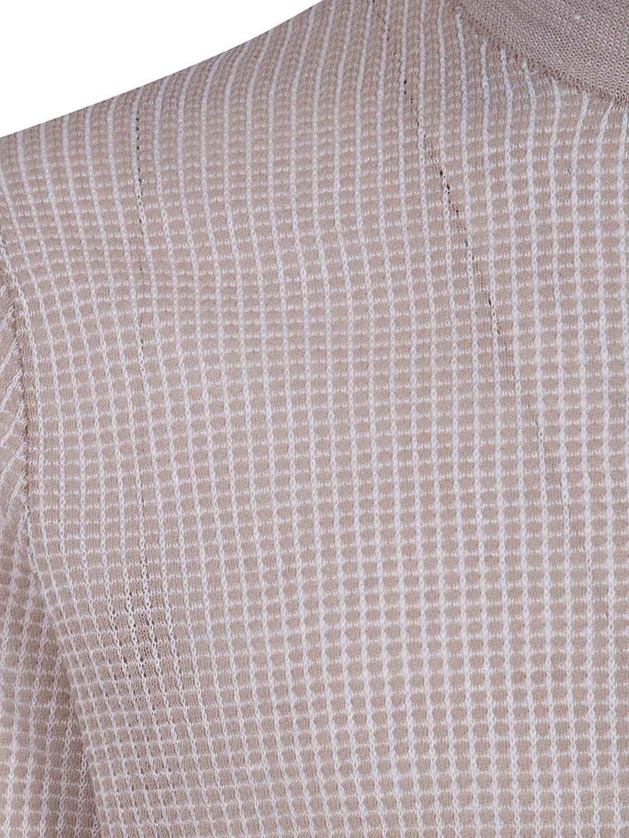 Ballantyne Cotton Linen Fine-Knit Round-Neck Sweater