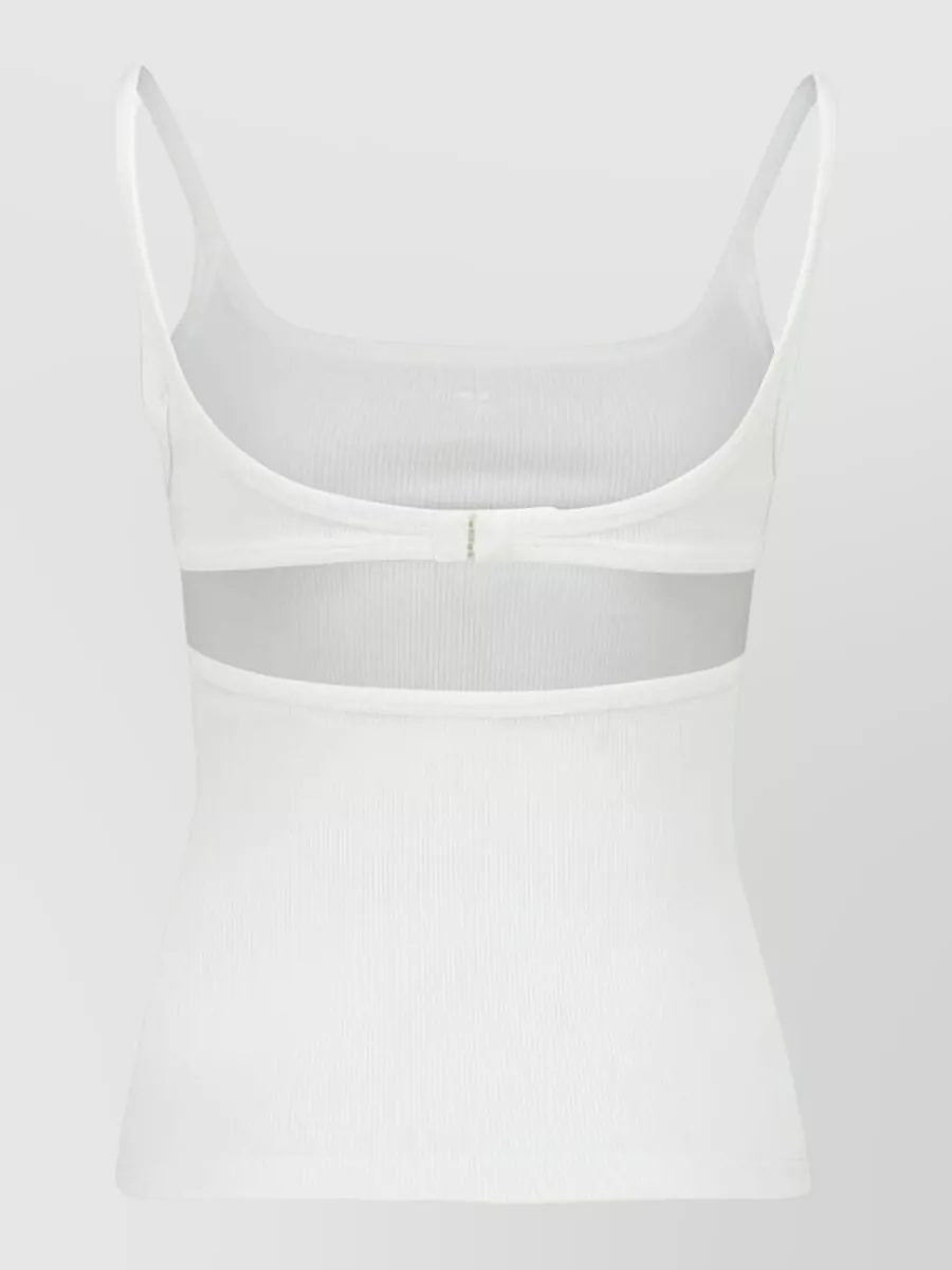 Courrèges Ribbed Cutout Tank Top