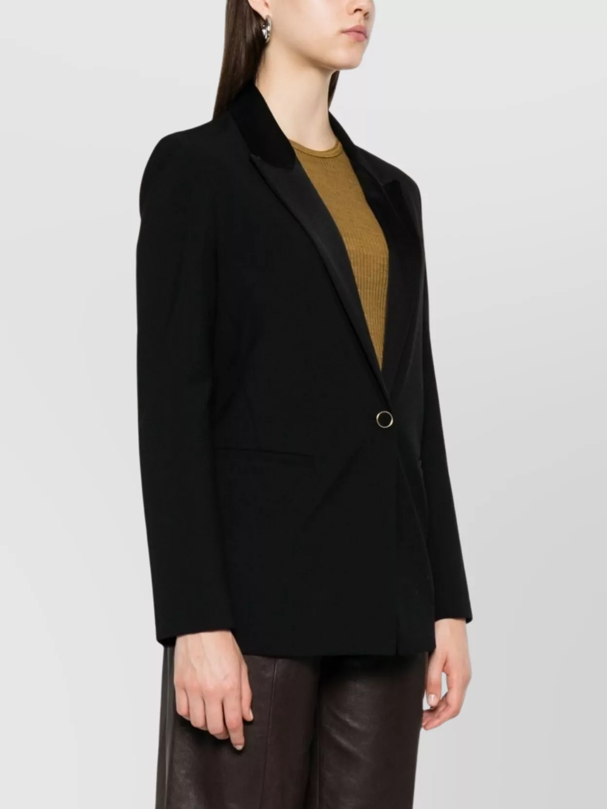 Forte Forte Long Sleeve Blazer Peak Lapels Design
