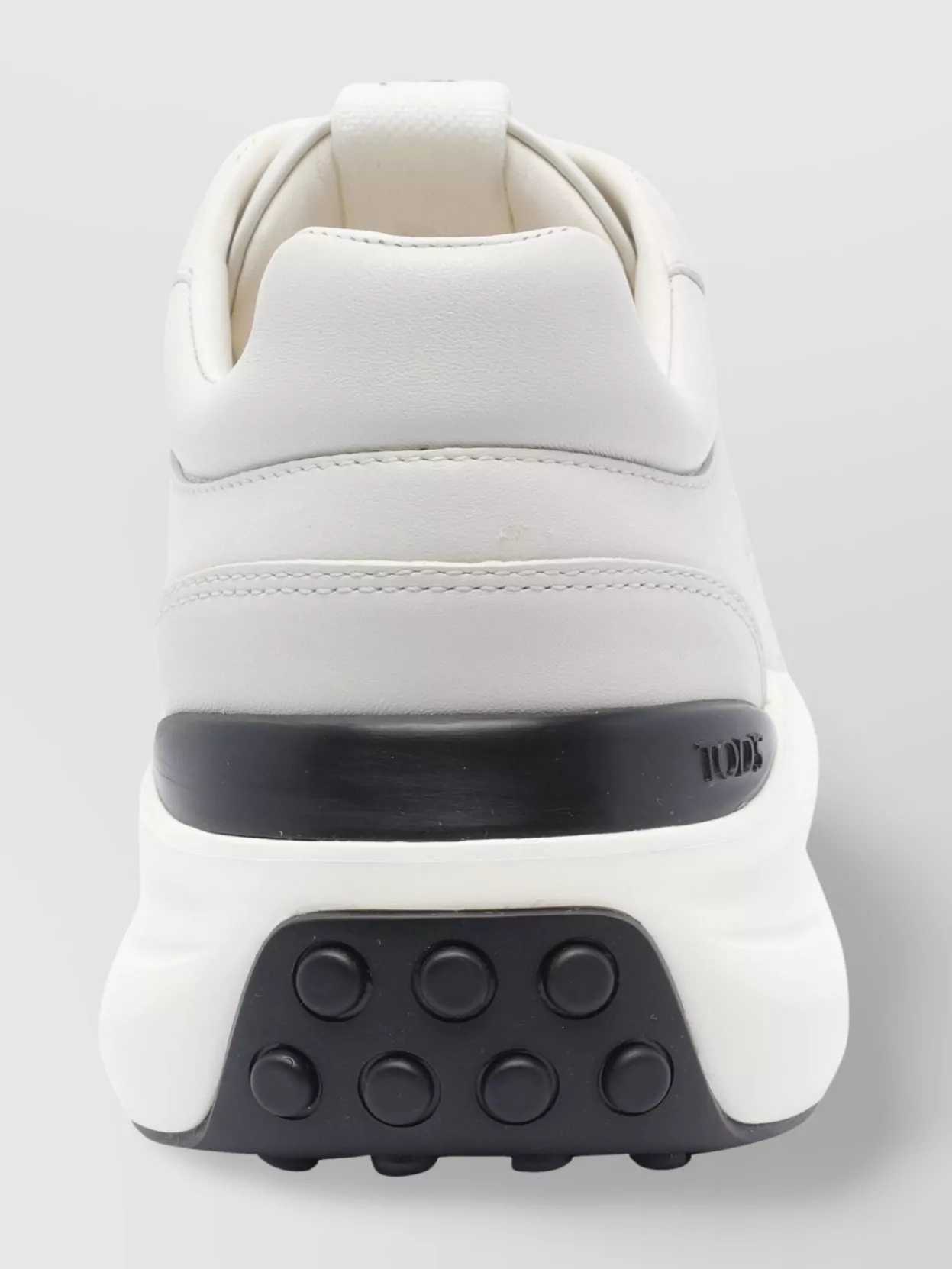 Tod's Low Top Leather Sneakers With Contrast Sole