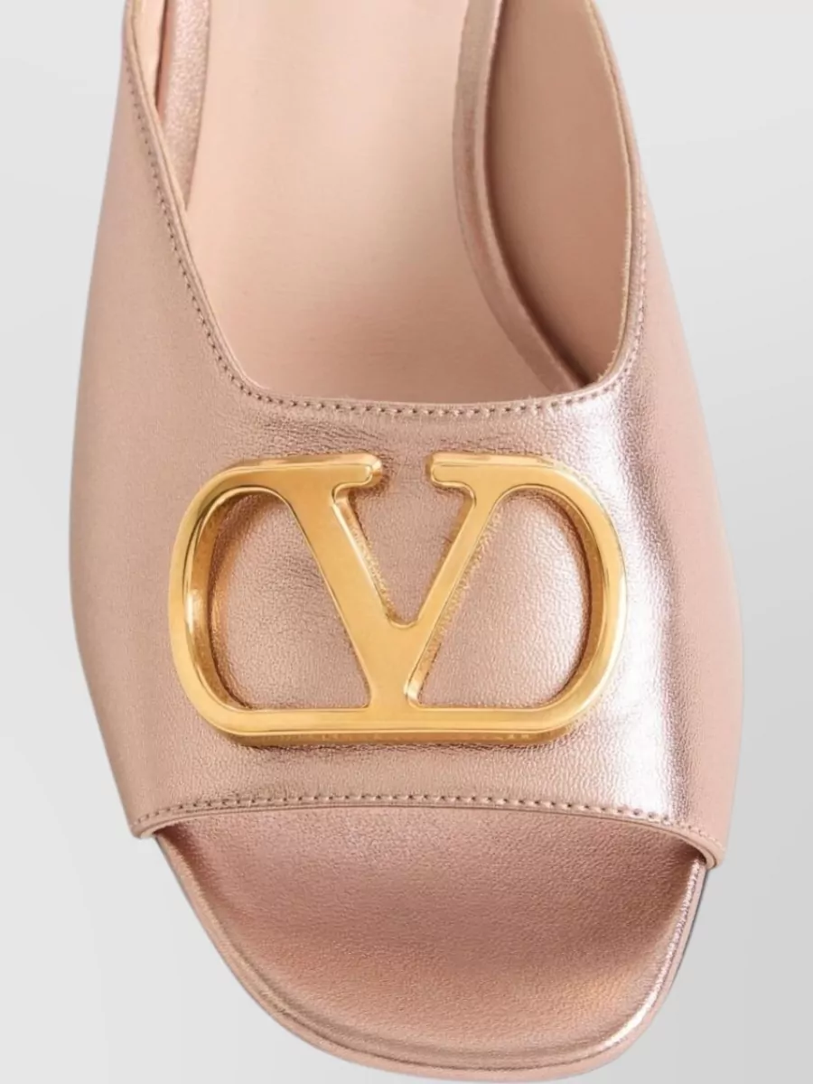 Valentino Garavani Vlogo Signature Leather Mules Sandals