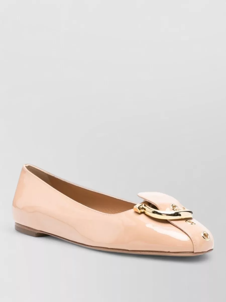 Ferragamo leather ballerina flats