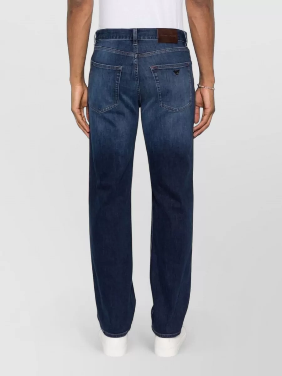 Emporio Armani Denim Straight-Leg Trousers