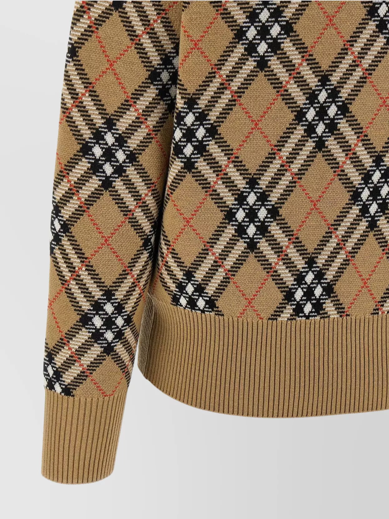 Burberry Check Pattern Knit Sweater