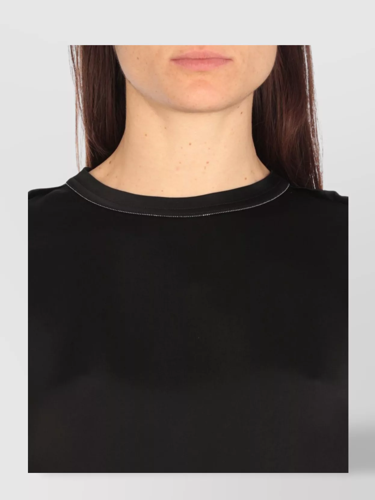 Fabiana Filippi Top Crew Neck Ruffle Detail