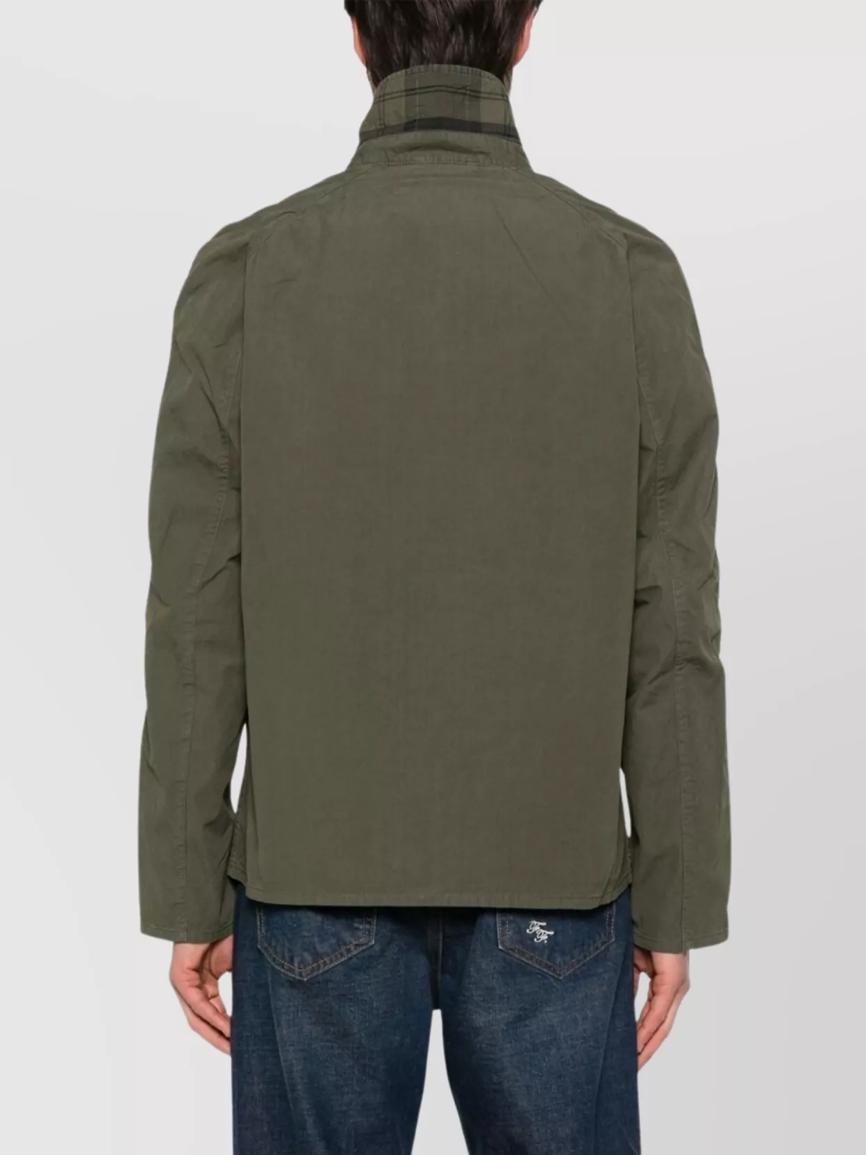 Shop Barbour Utility Jacket Corduroy Collar In Brown