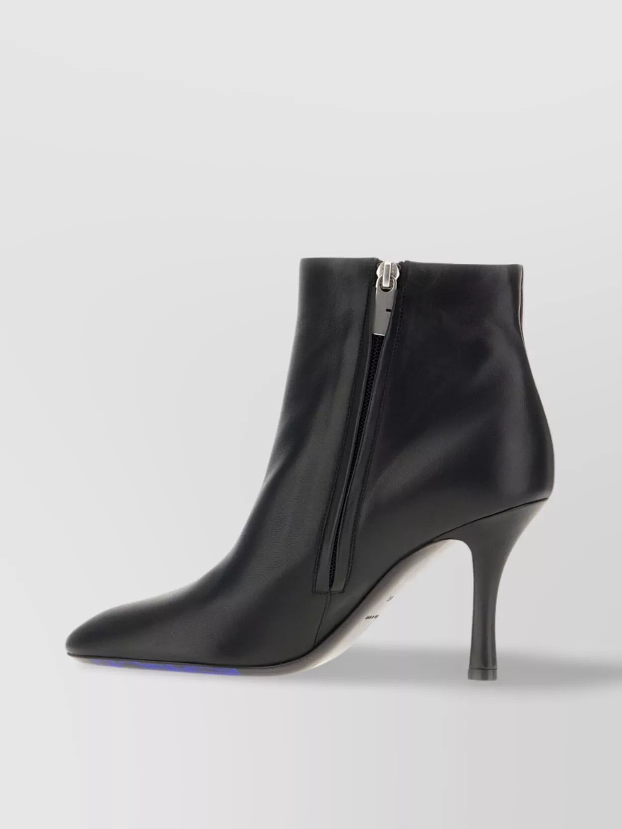 Burberry Pointed Toe Leather Ankle Boots