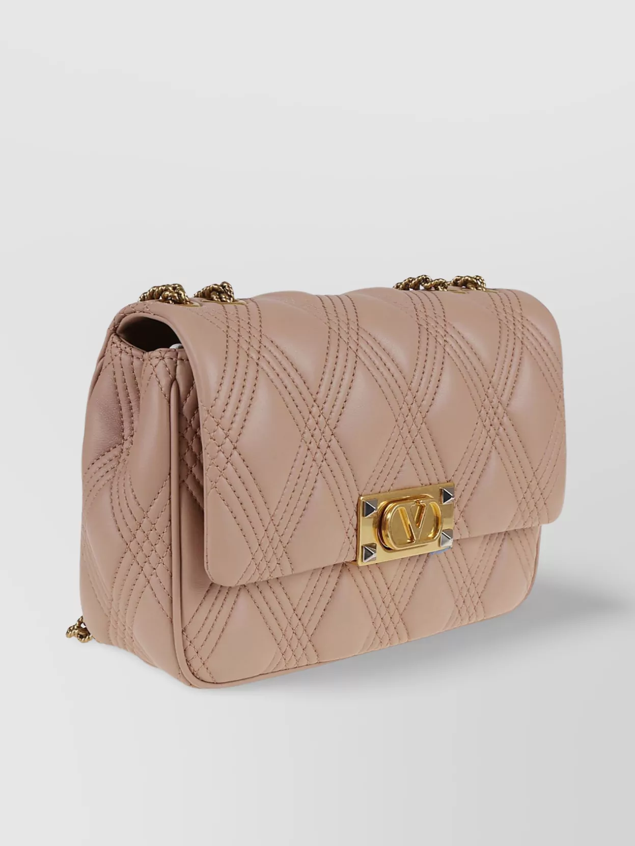Valentino Quilted Chain Strap Satchel Bag