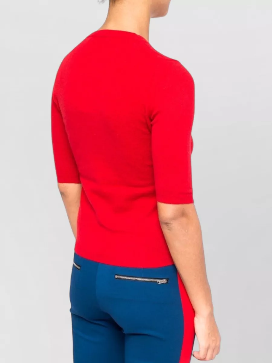 La Rose Cashmere 3/4-Sleeve Knit Top