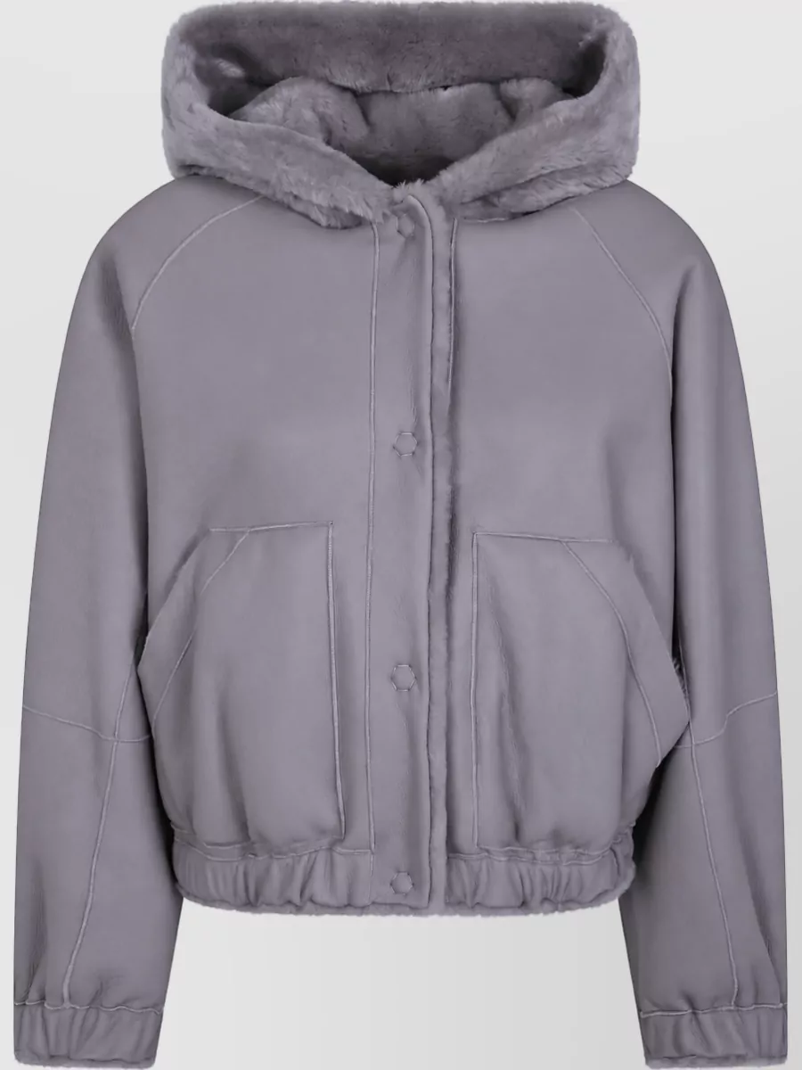 Blancha Shearling Leather Straight Jacket