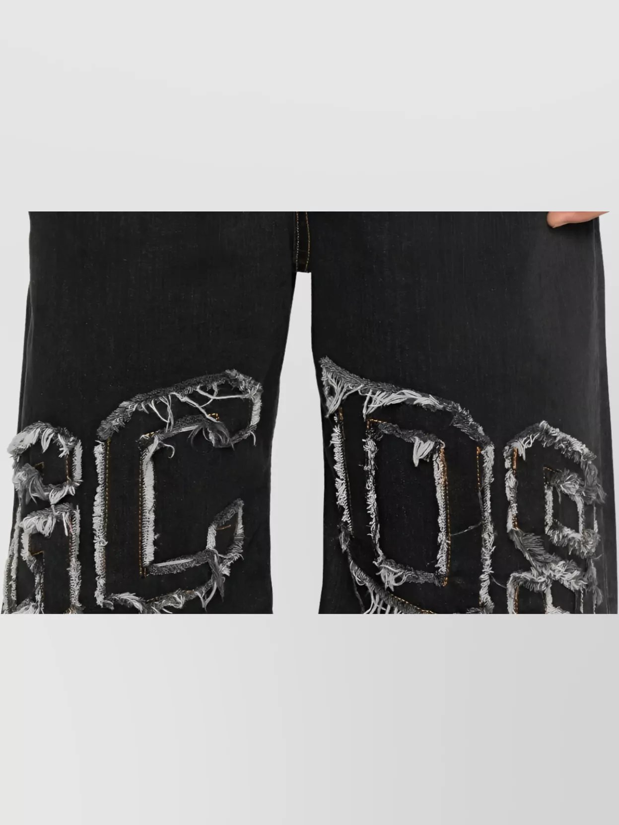 Gcds Logo Denim Wide Shorts