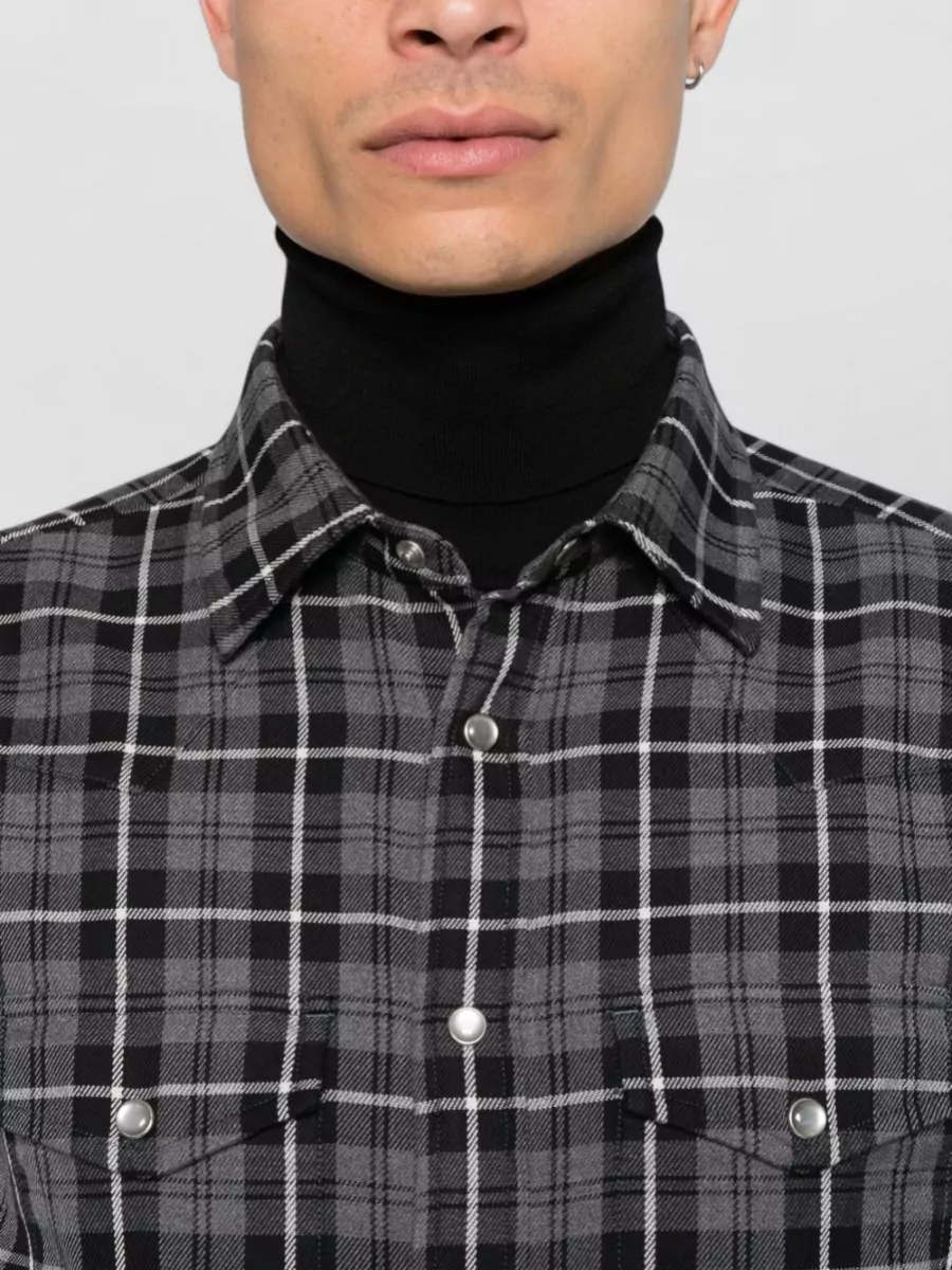 Tom Ford Checked Cotton Long Sleeve Shirt