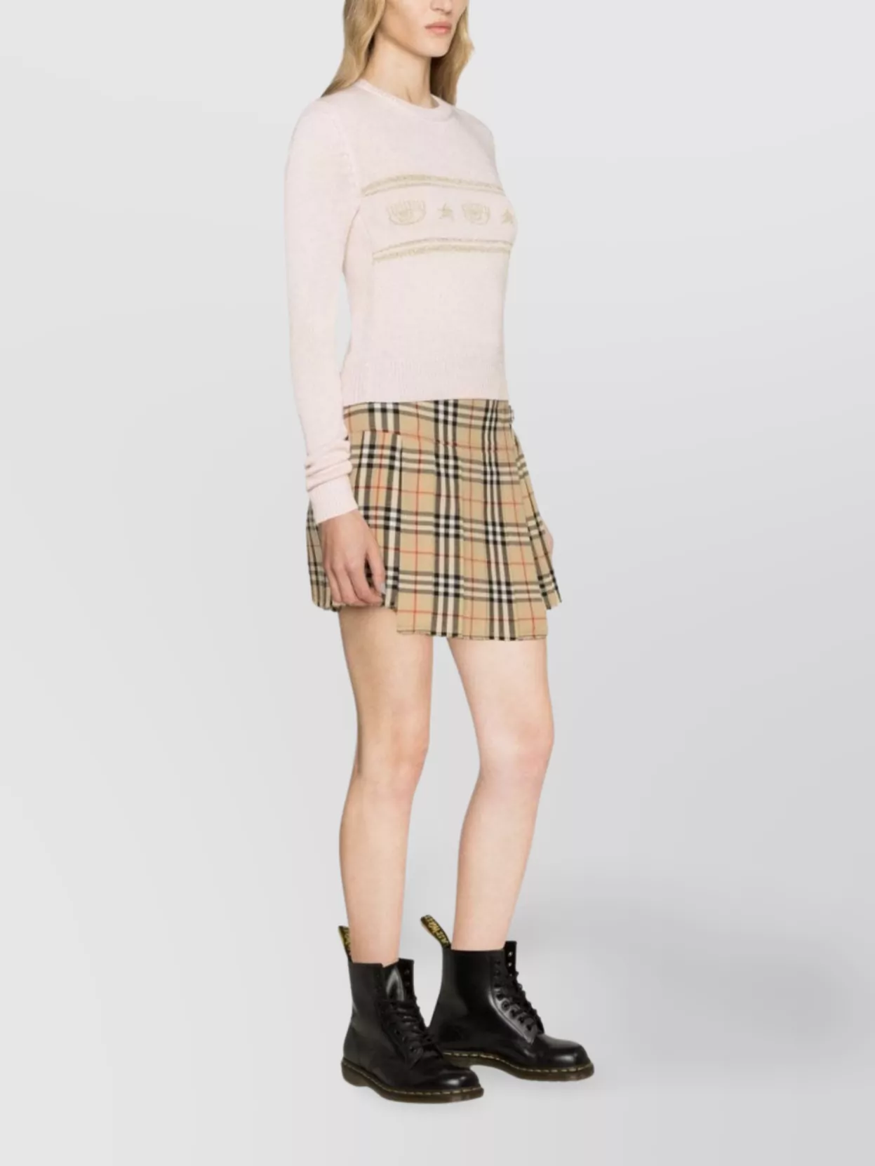 Chiara Ferragni Knitwear With Embroidered Detail And Ribbed Cuffs