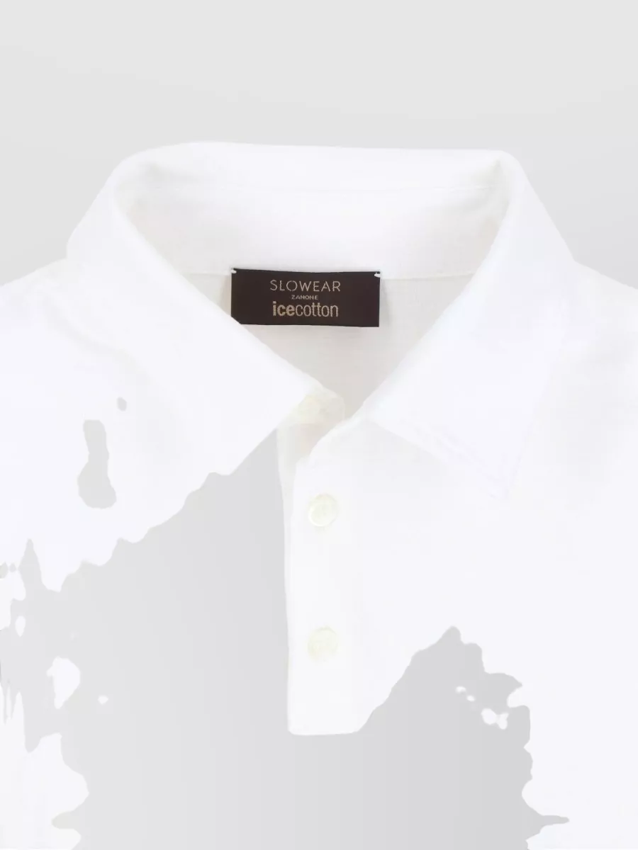 Zanone Polo Collar Short Sleeve Knit Top