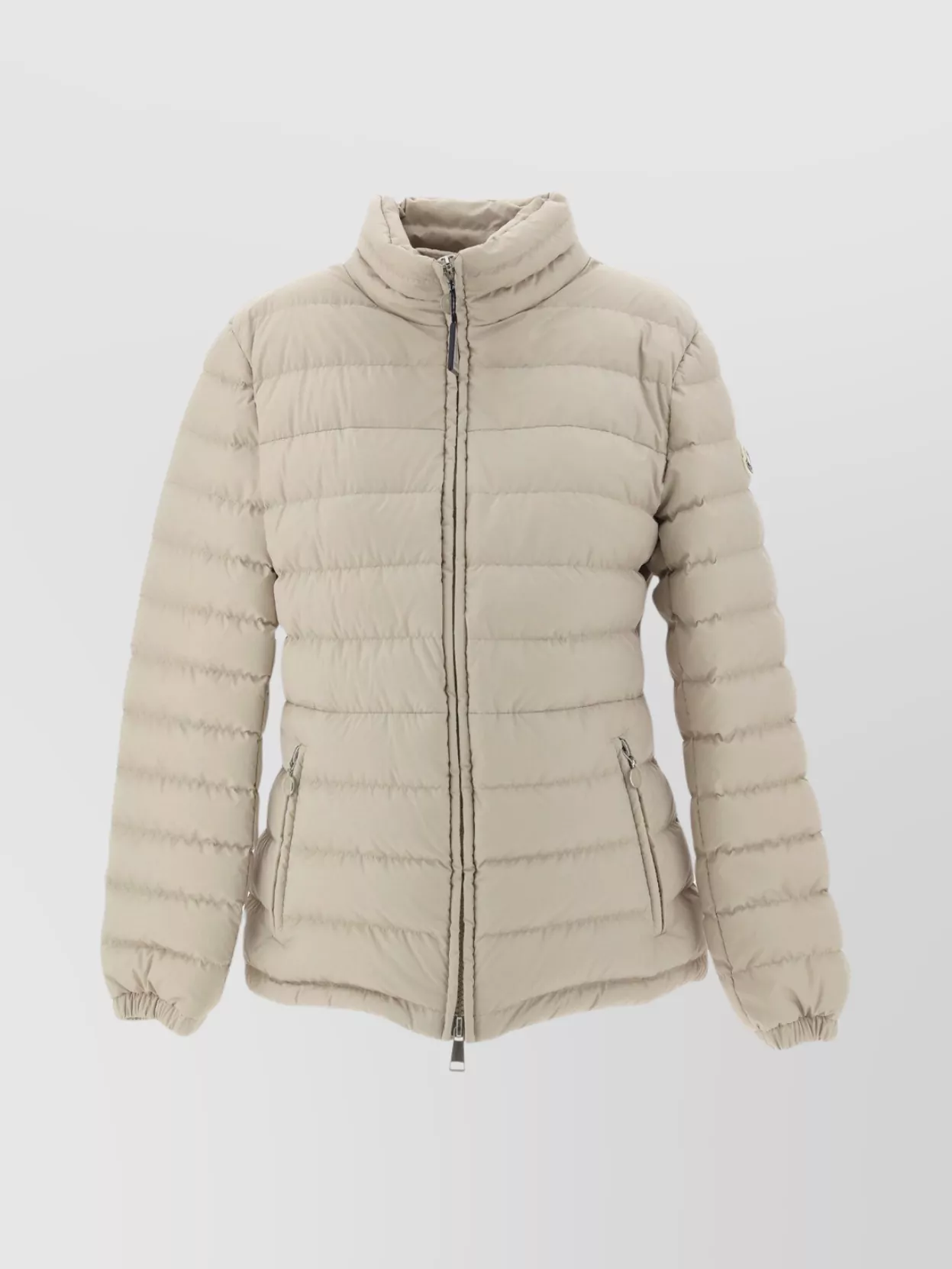 Shop Moncler Quilted Jacket With Zip Pockets And Stand-up Collar
