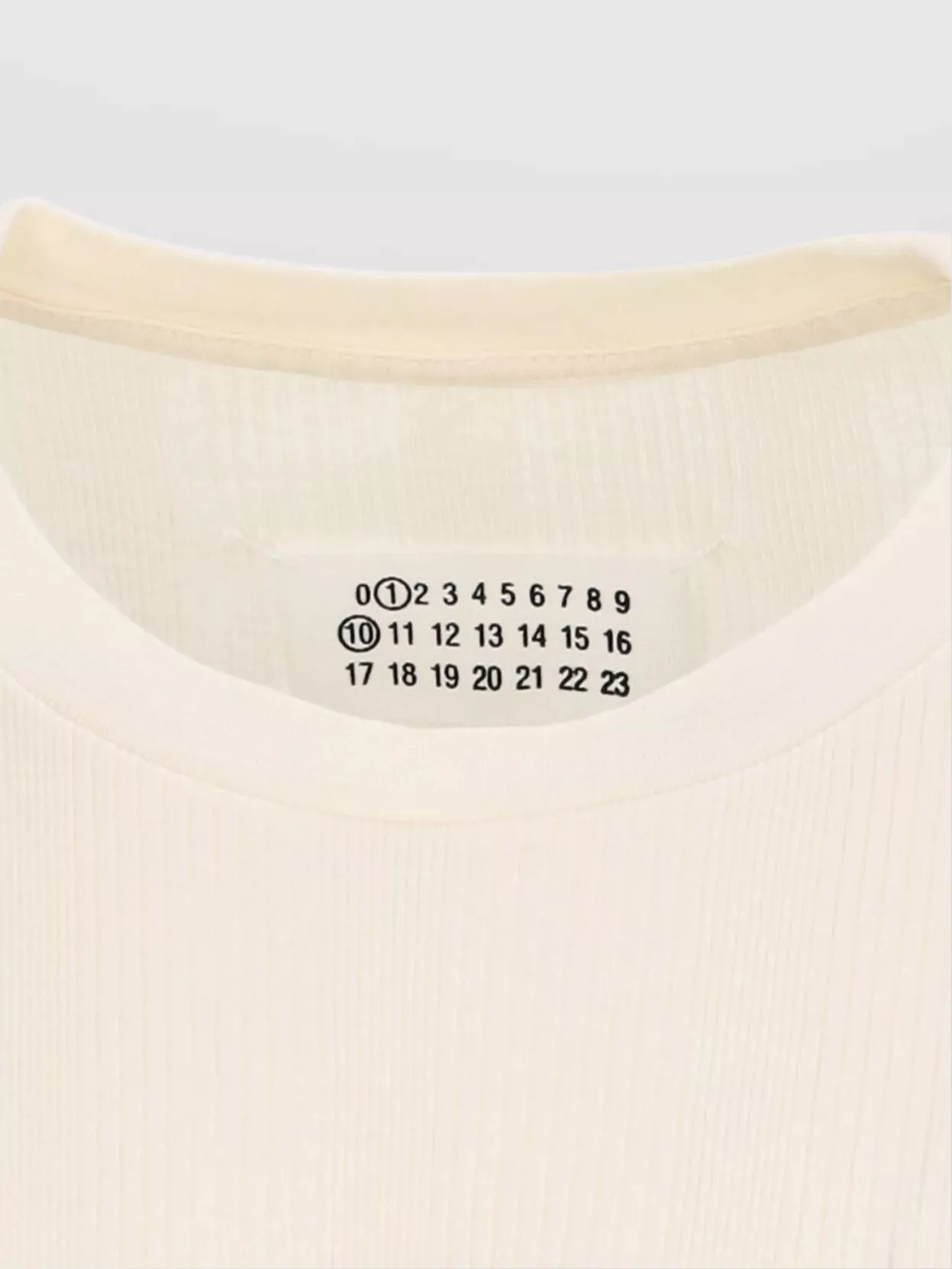 Maison Margiela Ribbed Crew Neck T-Shirt With Signature Stitching