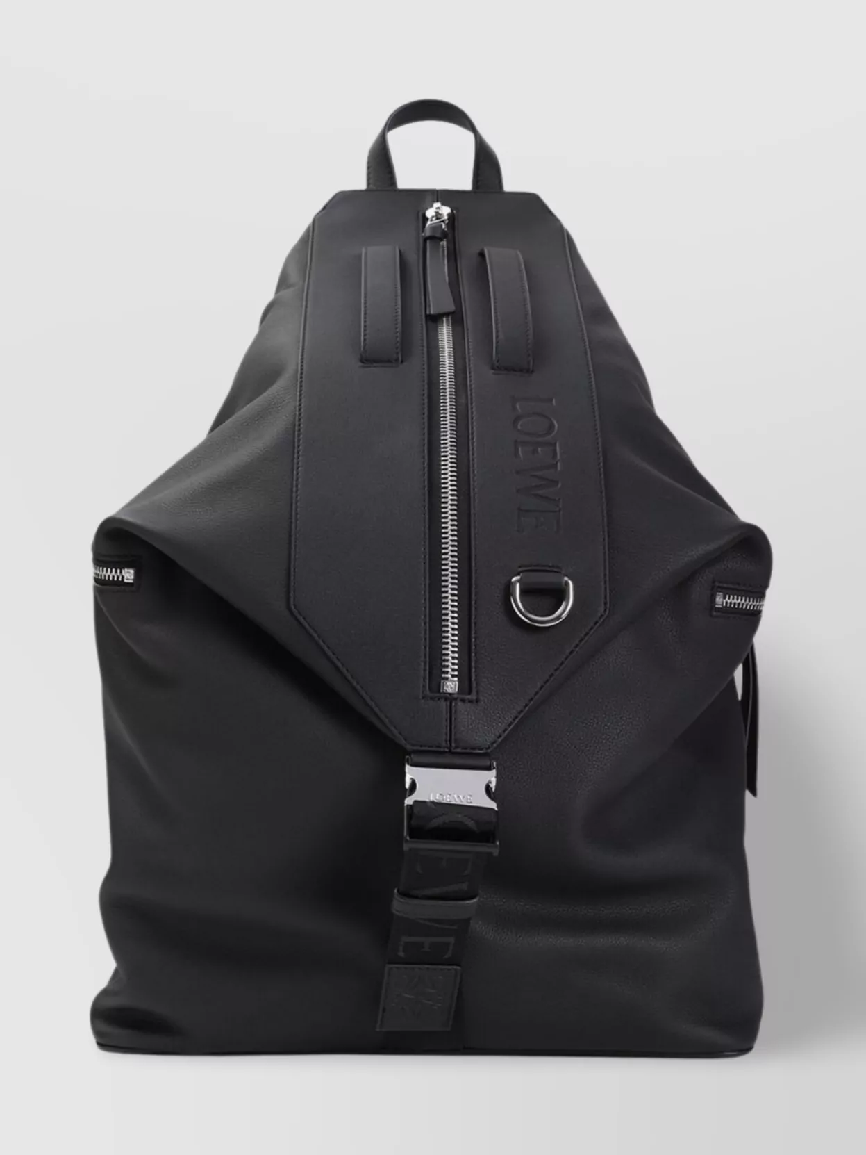 Loewe Leather Backpack With Padded Straps And Zipped Pockets
