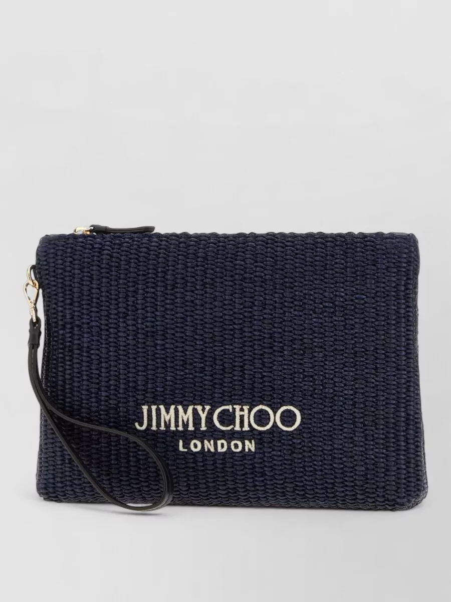 Jimmy Choo Na Raffia Clutch Bag
