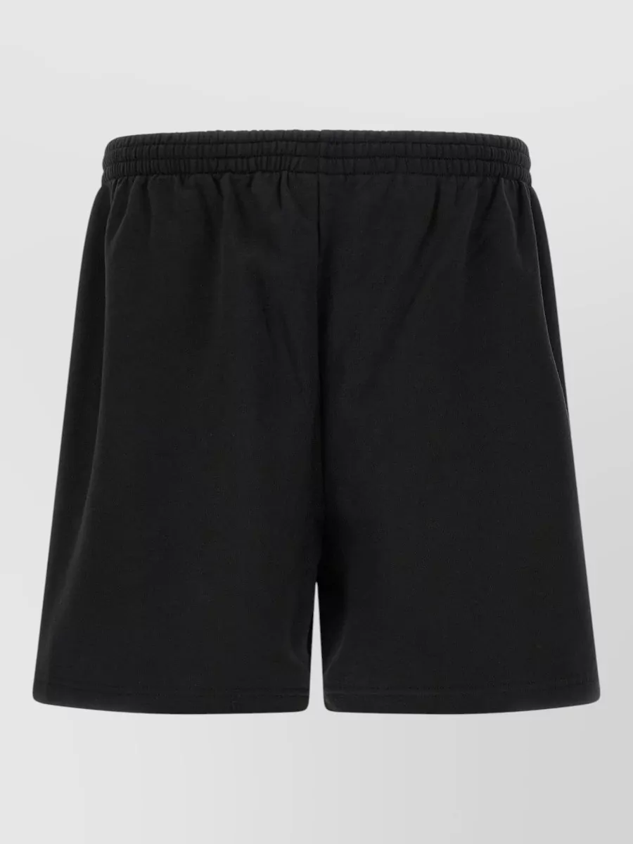 Balenciaga cotton logo print relaxed-fit track shorts