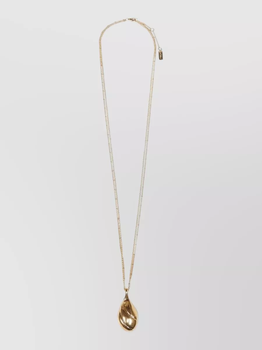Chloé brass charm necklace