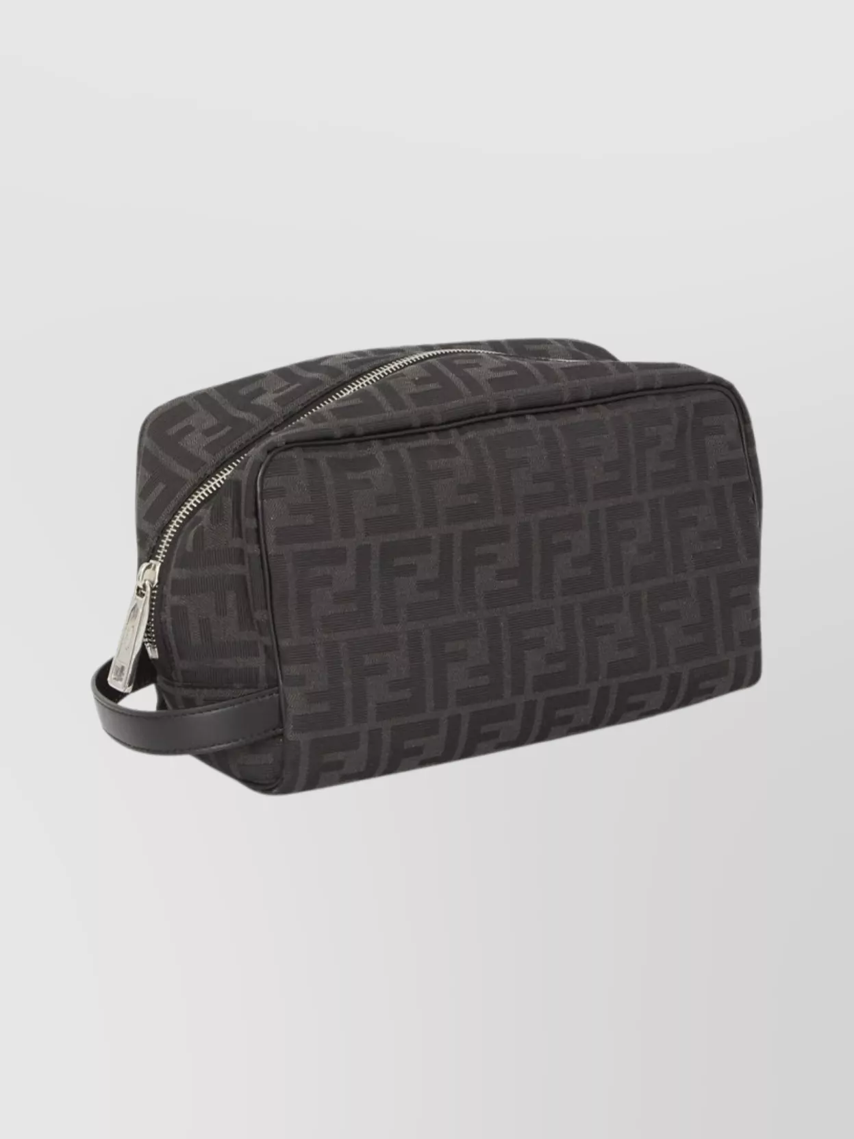 Fendi Rectangular Pouch Style Clutch Bag In Gray