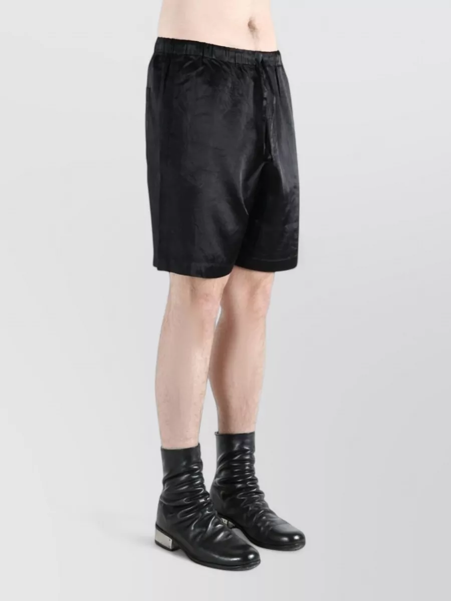 Dries Van Noten Viscose Blend Drawstring Tailored Shorts