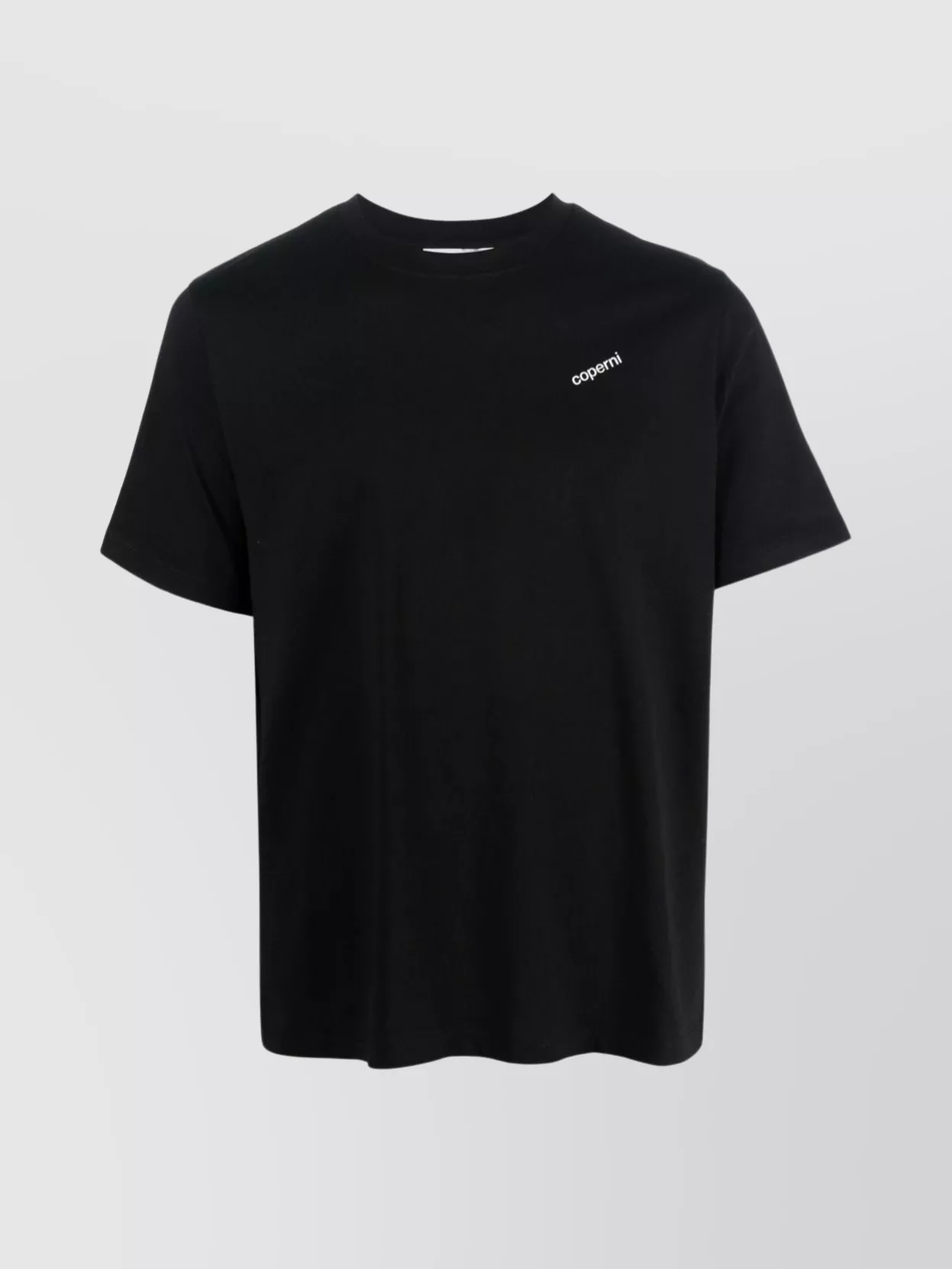 Coperni Black Crewneck T-shirt With Print On The Front