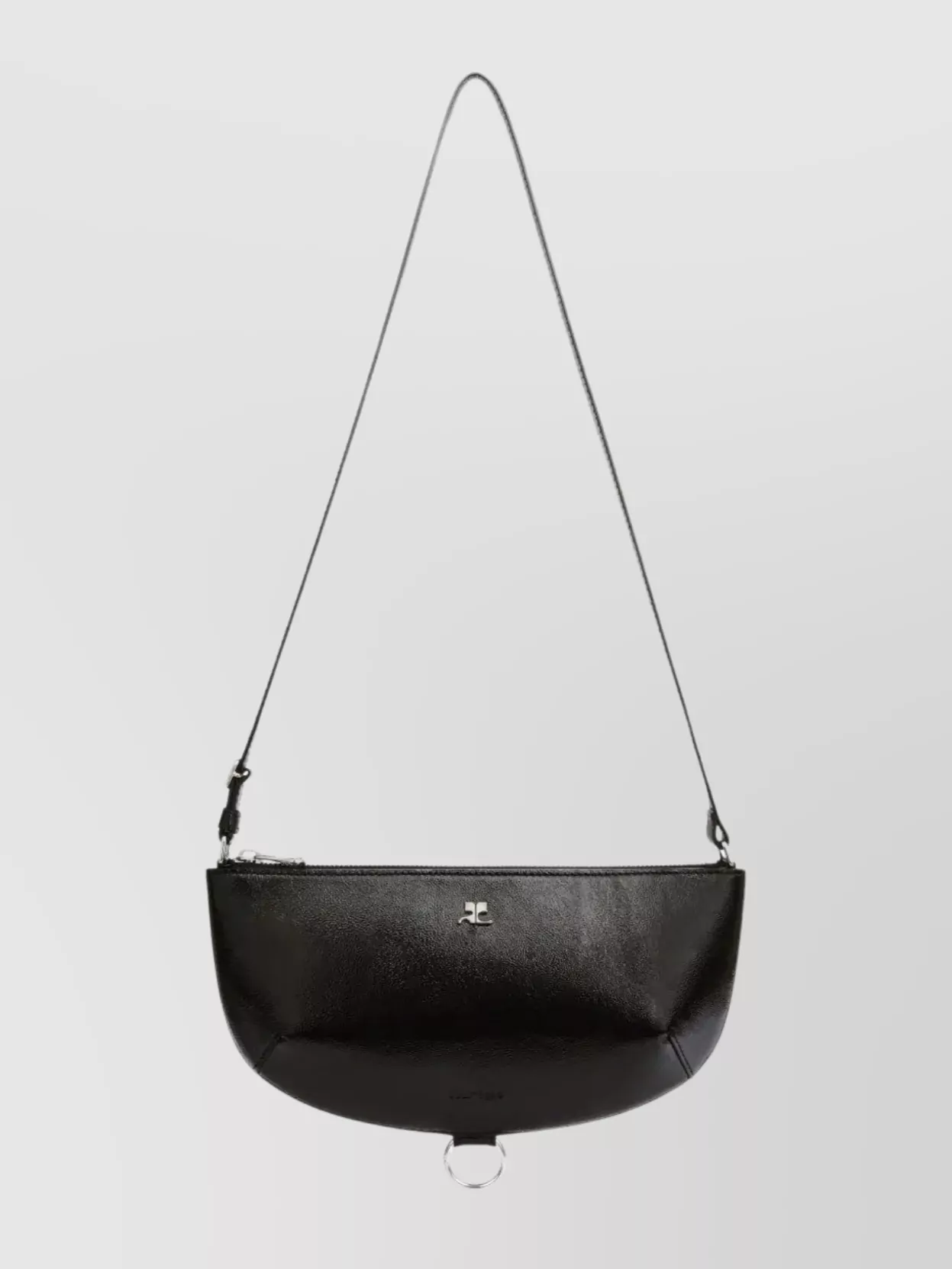 Courrèges Curved Clutch Bag Adjustable Shoulder Strap