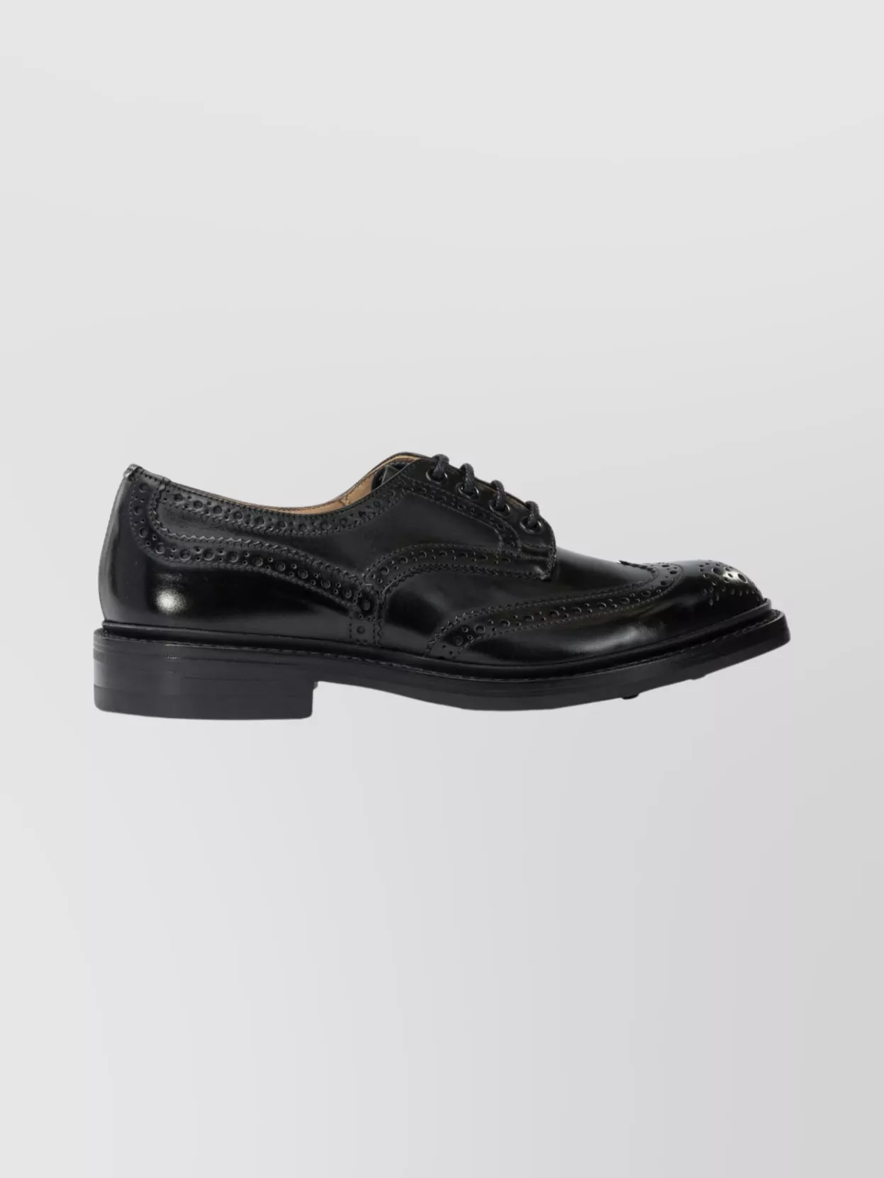 Tricker's Round Toe Brogue Derby Lace-Up Shoes