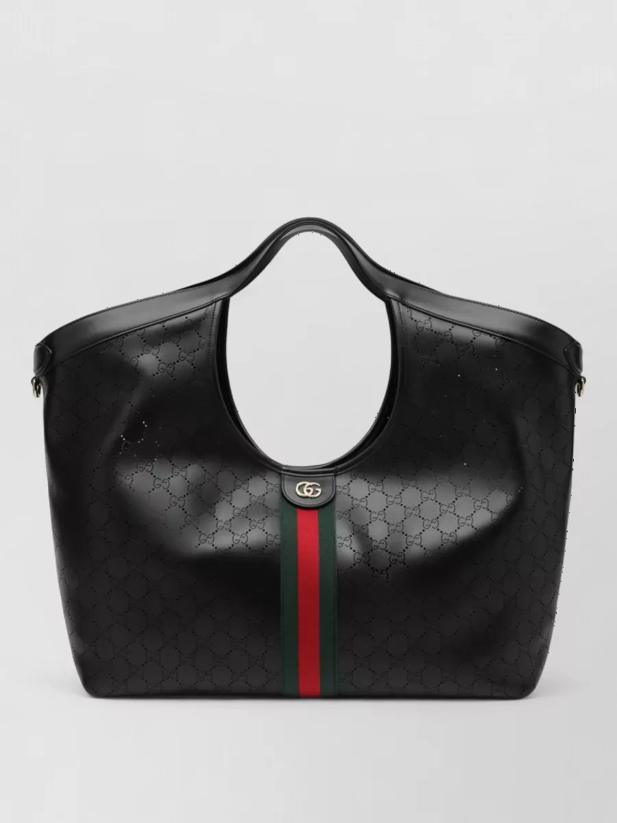 Gucci giglio leather tote bag