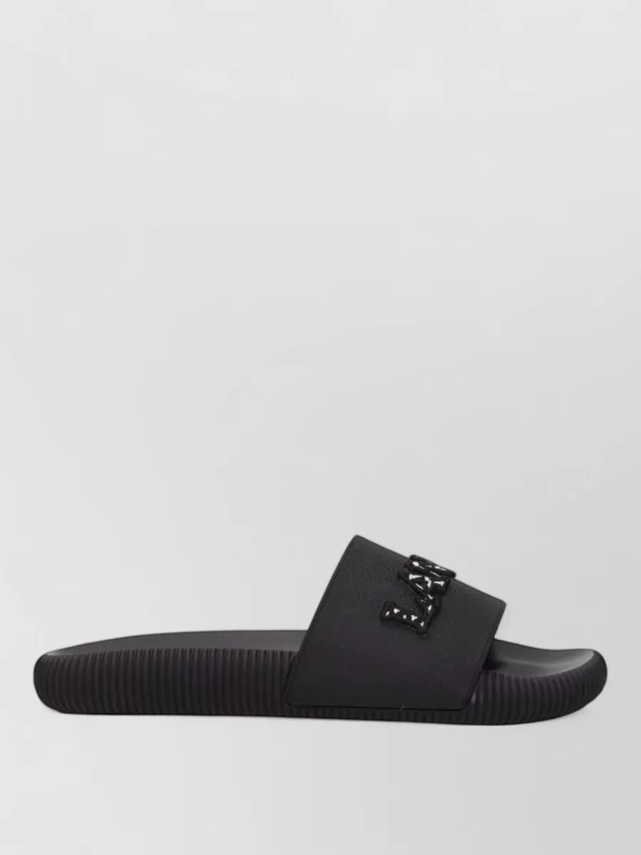 Lanvin Embellished Logo Slides