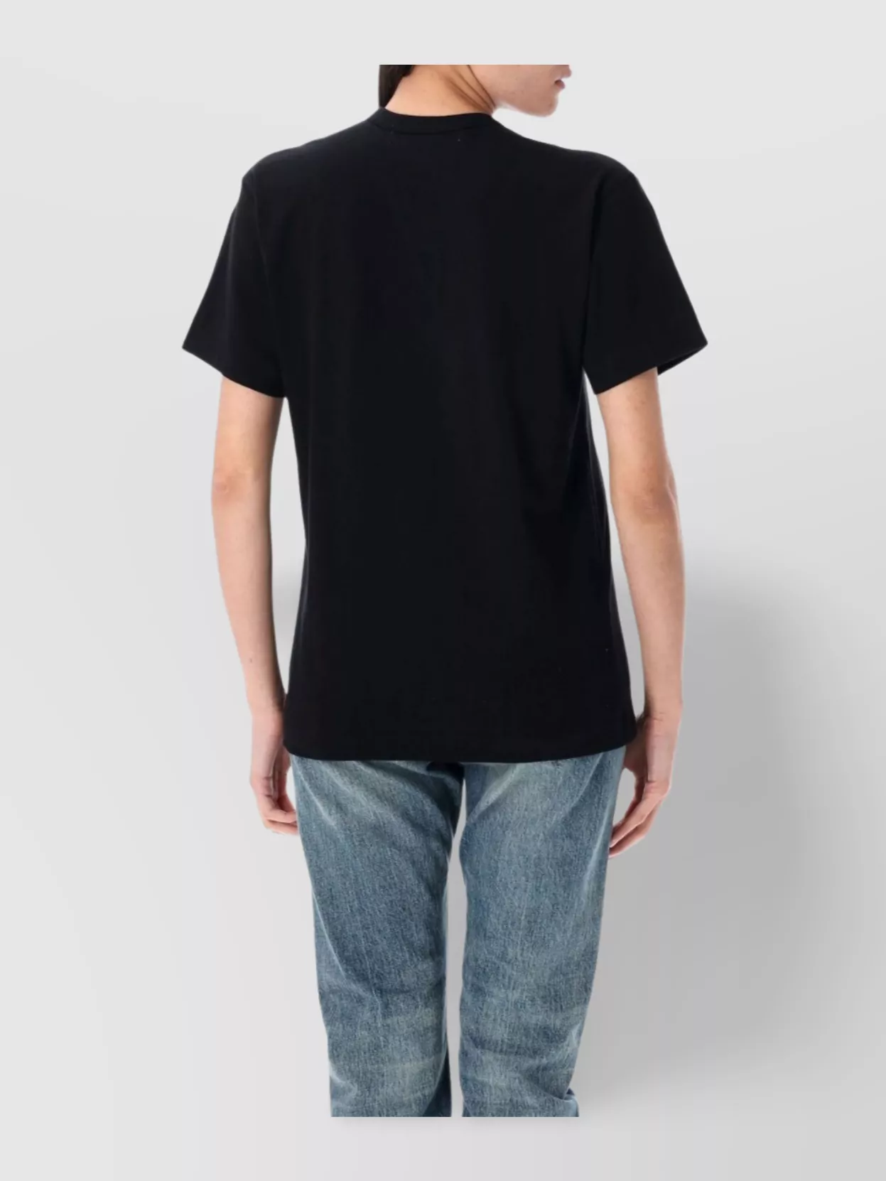 COMME DES GARÇONS PLAY T-SHIRT WITH DOUBLE HEART EMBROIDERY