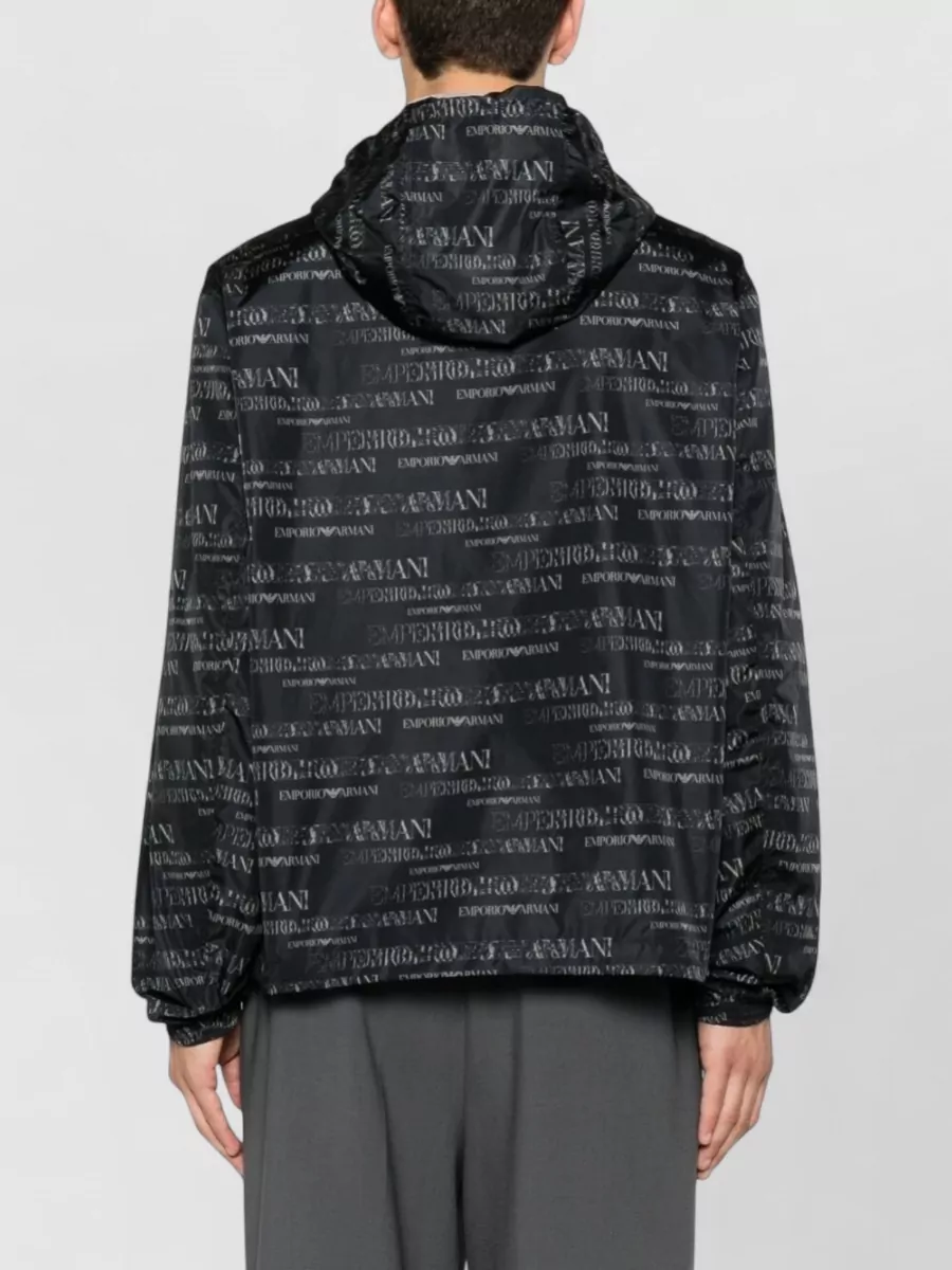 Emporio Armani Logo-Print Hooded Raincoat