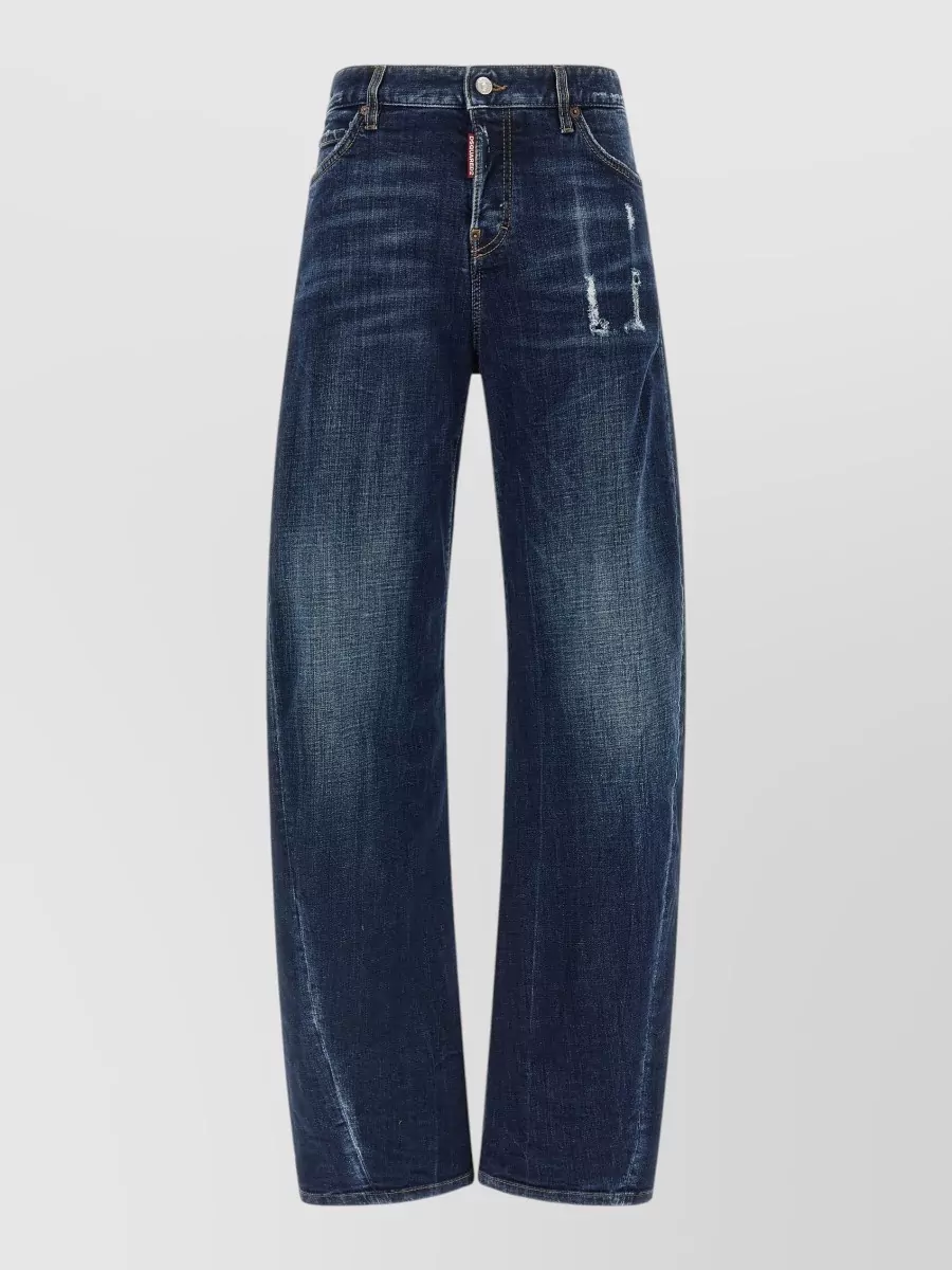 Dsquared2 Destroyed Wide-Leg Jeans