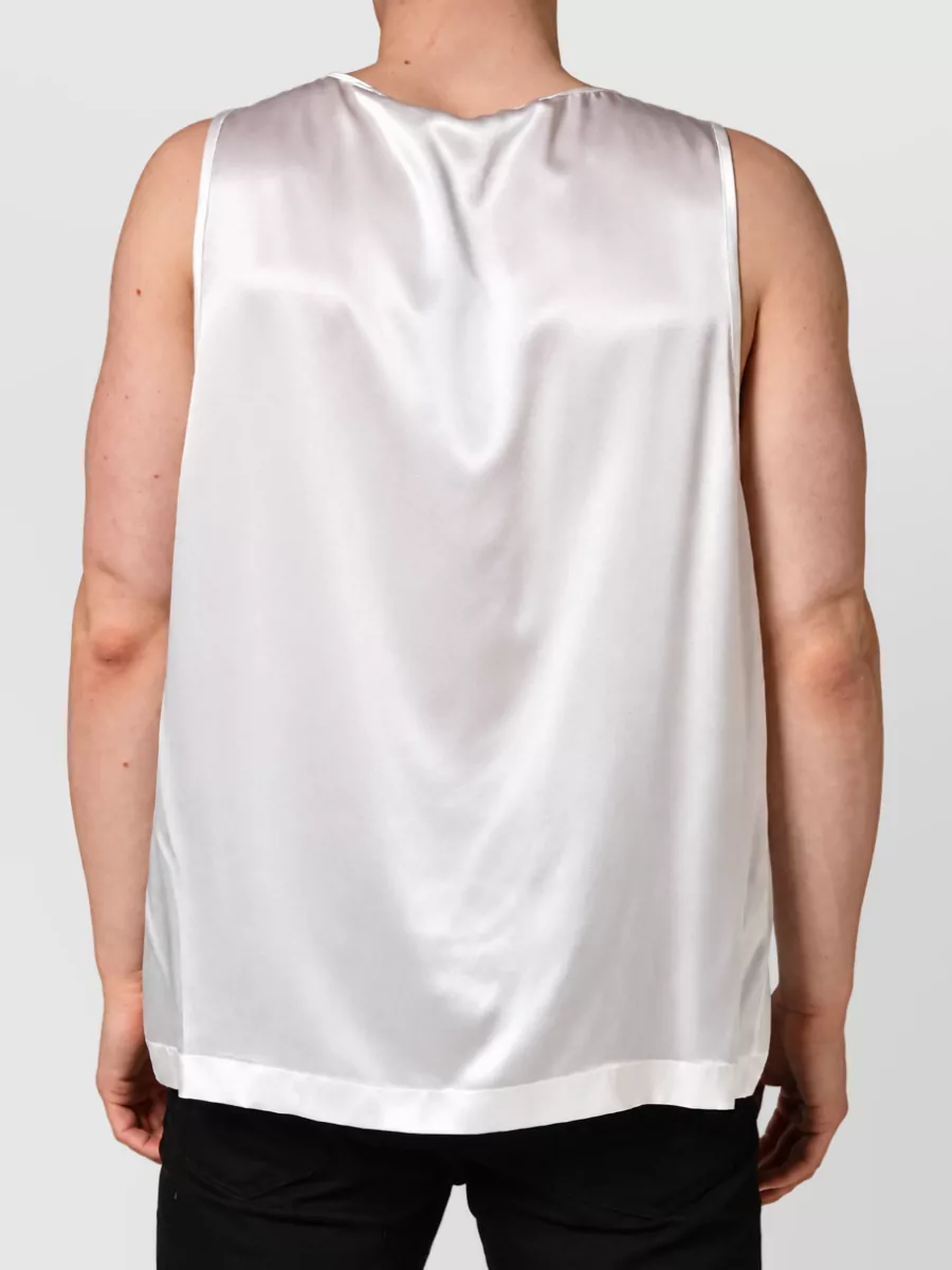 Dolce&Gabbana Satin Sleeveless Tank T-Shirt