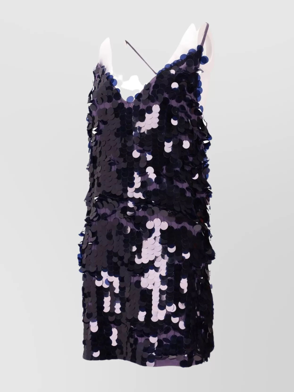 Parosh Mini Sequin Dress Spaghetti Straps