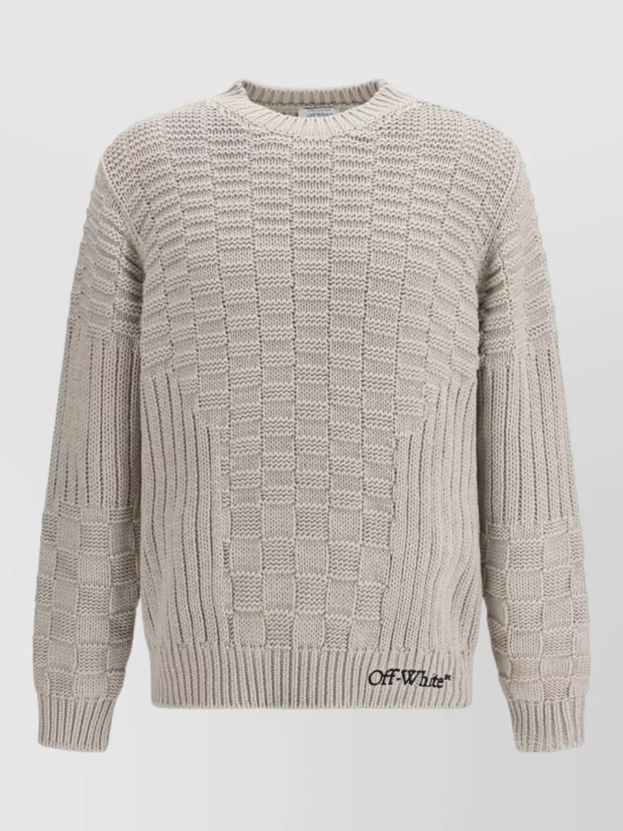 Off-White ribbed cotton sweater