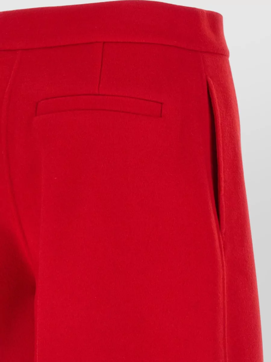 Sportmax Virgin Wool Low-Rise Cropped Shorts