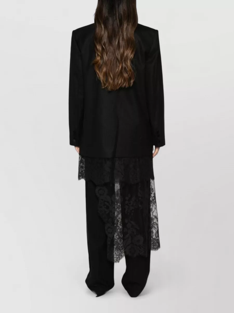 Zimmermann Wool Lace-Trim Double-Breasted Blazer