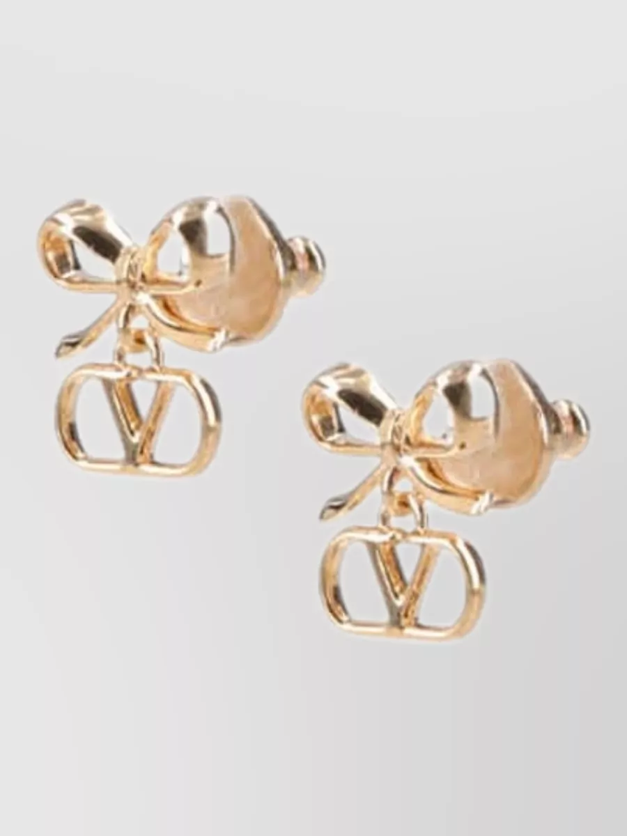Valentino Garavani Brass Bow Earrings