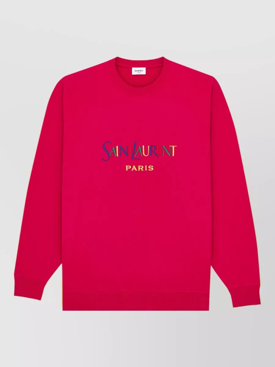 Saint Laurent cotton oversized crewneck sweatshirt