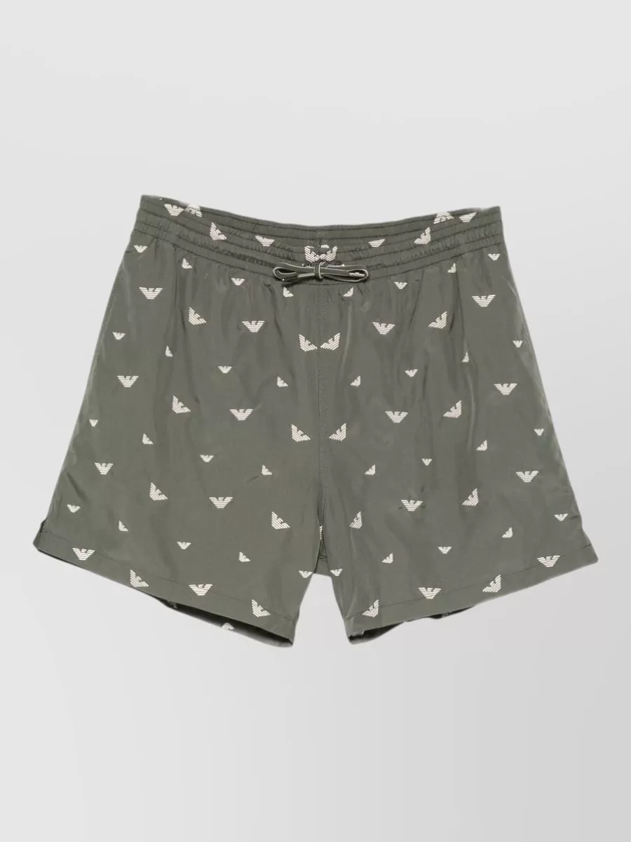 Emporio Armani logo-embroidered swim shorts