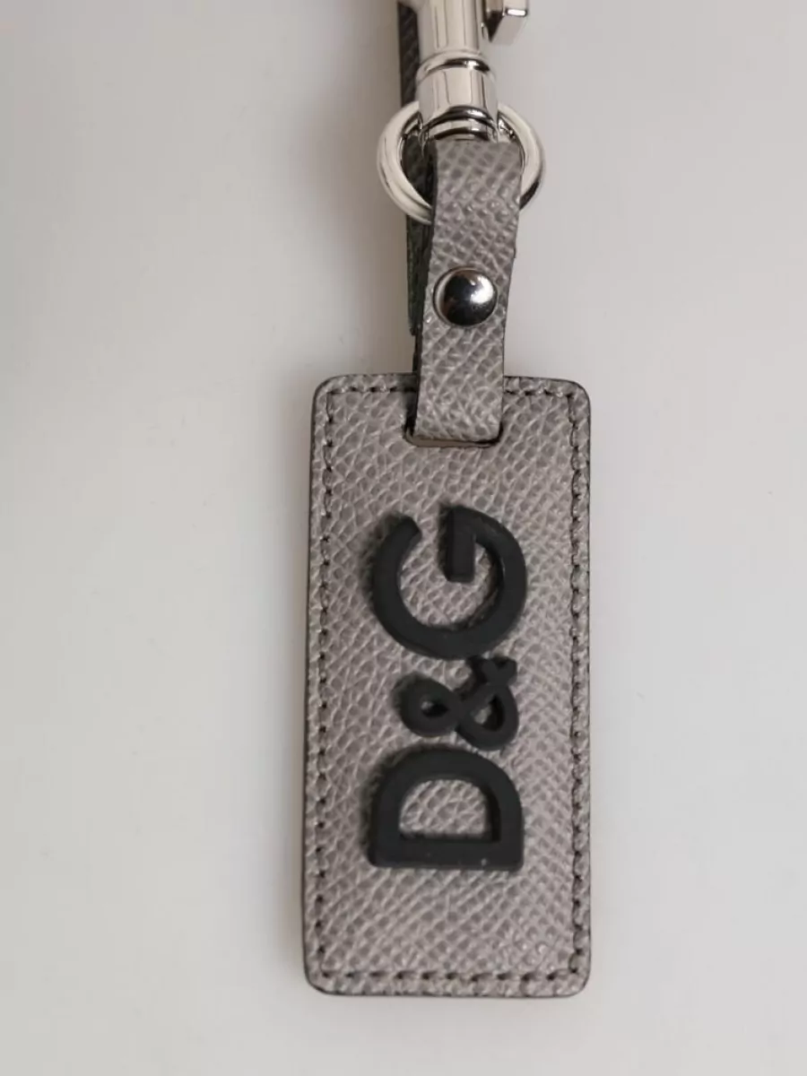 Dolce&Gabbana Leather Logo Keychain