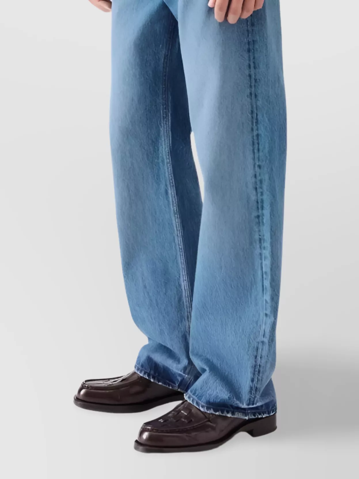 Jacquemus Button-Down Denim Shirt Long Sleeves