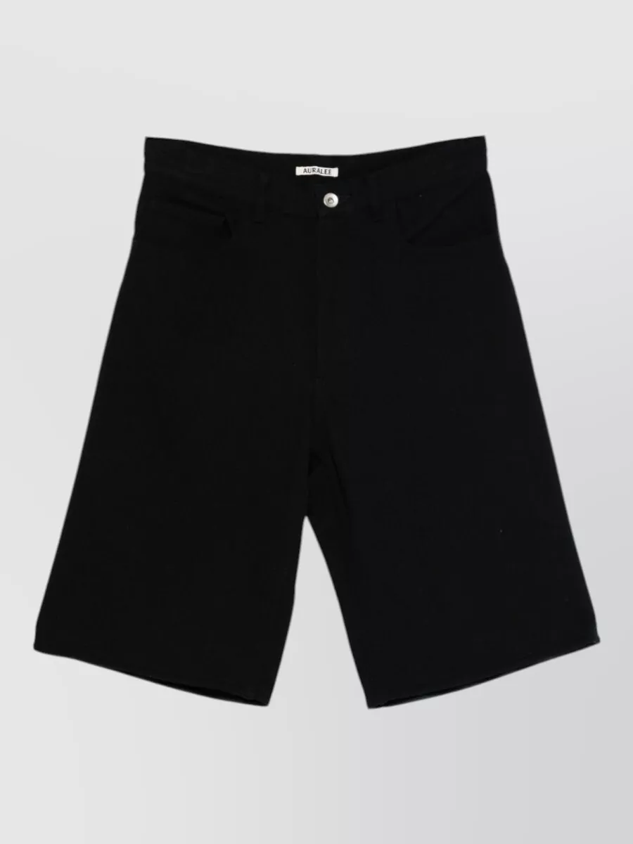Auralee silk straight-leg shorts