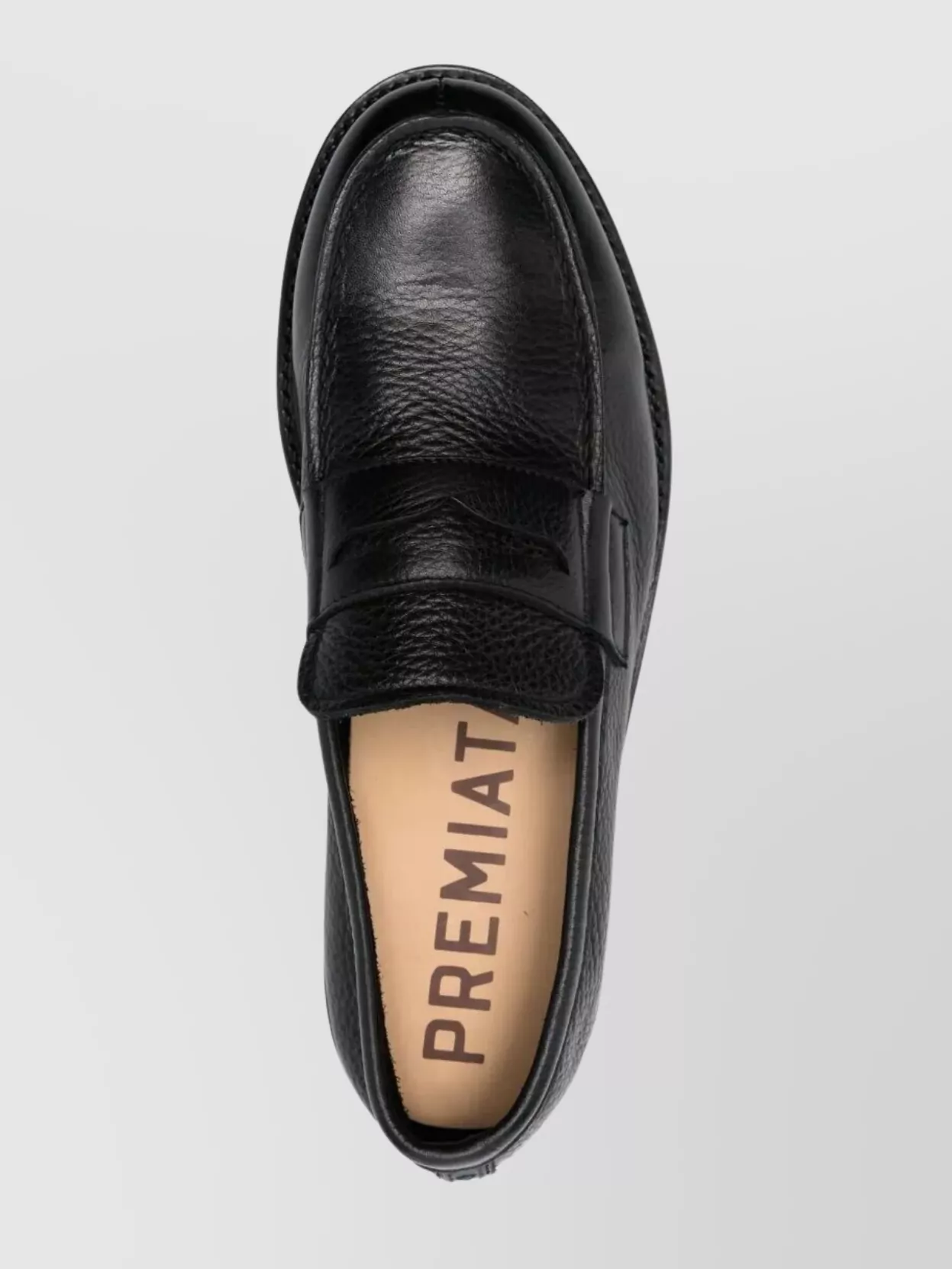 Premiata Round Toe Textured Finish Loafers