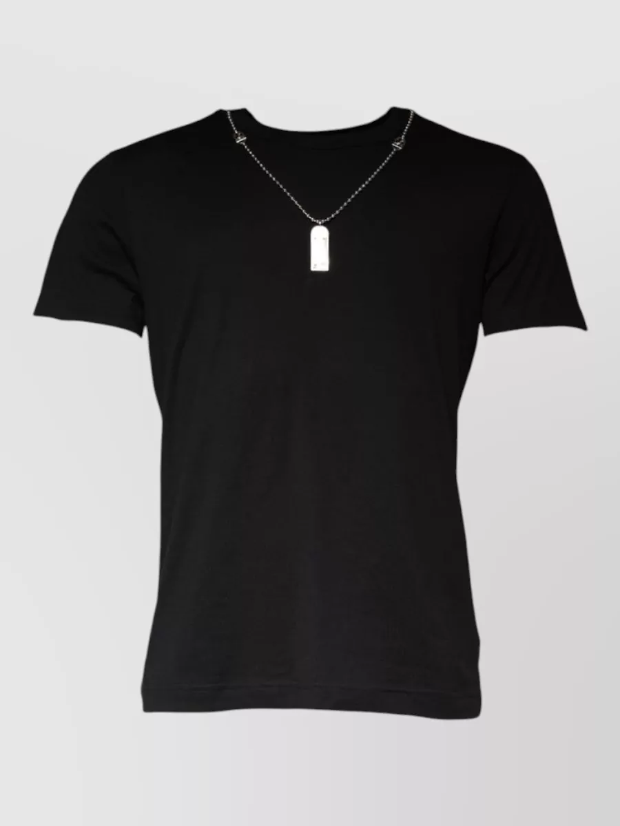 Dolce&Gabbana Cotton necklace-embellished t-shirt