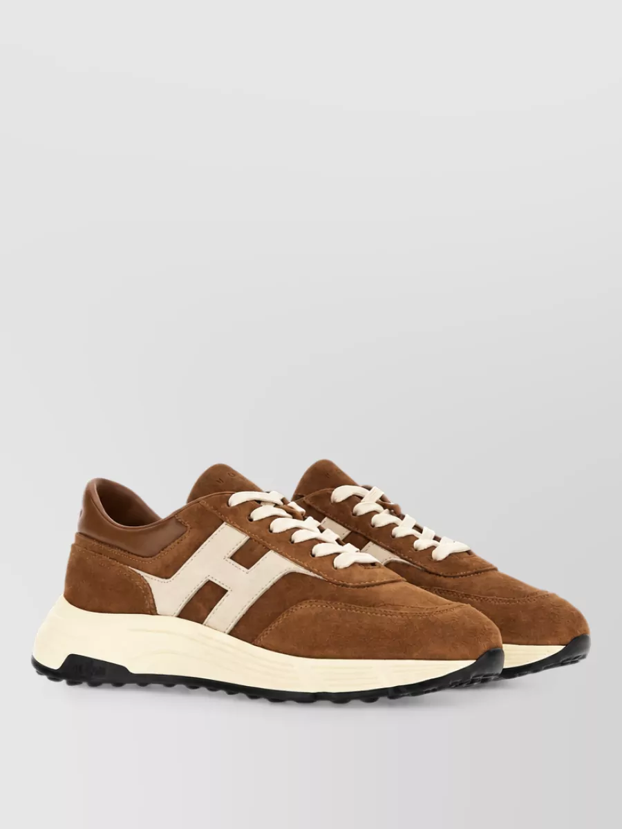 Hogan suede leather low-top sneakers